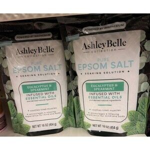 Pure Epsom Salt by Ashley Belle 16oz Soaking Solution (LOT OF 12)